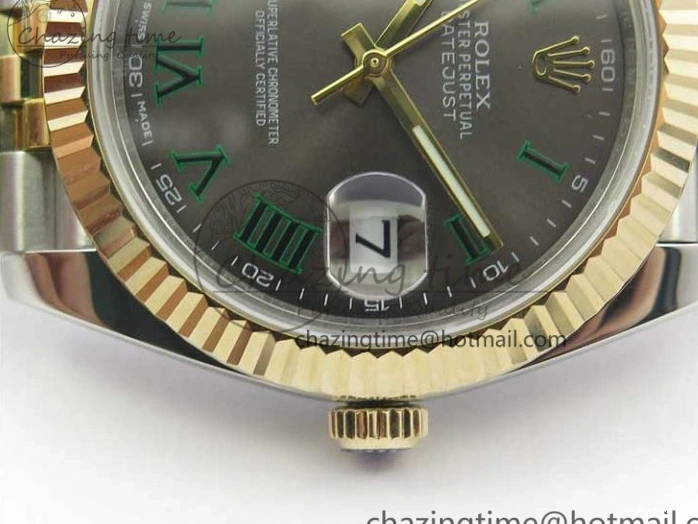 1219 DateJust 41 126333 SS YG Wrapped WWF Best Edition Gray Roman Makers Dial on SS YG Wrapped Jubilee Bracelet A Sporty 3127